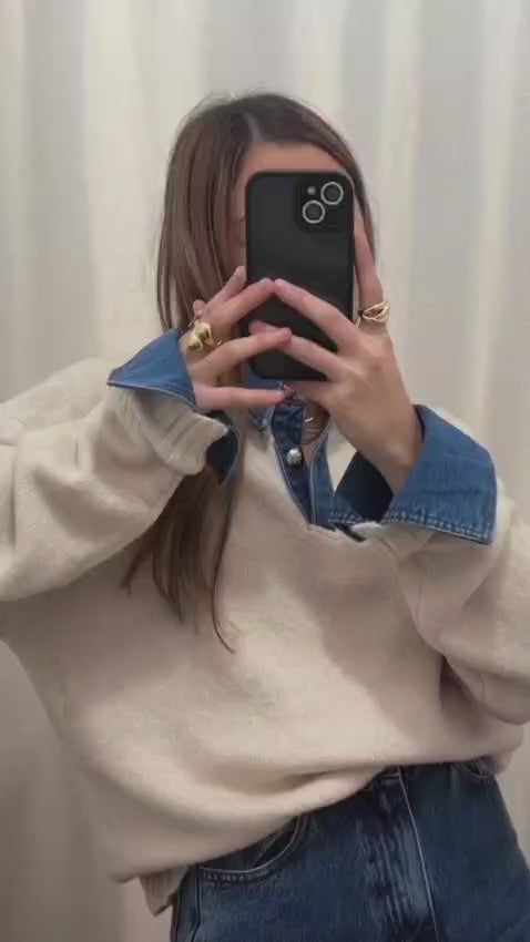 Sweater Renata Cuello Denim 🤎